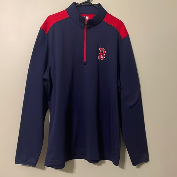 MLB Genuine Merchandise Boston Red Sox 1/4 Zip Sweater - Picture 1 of 5